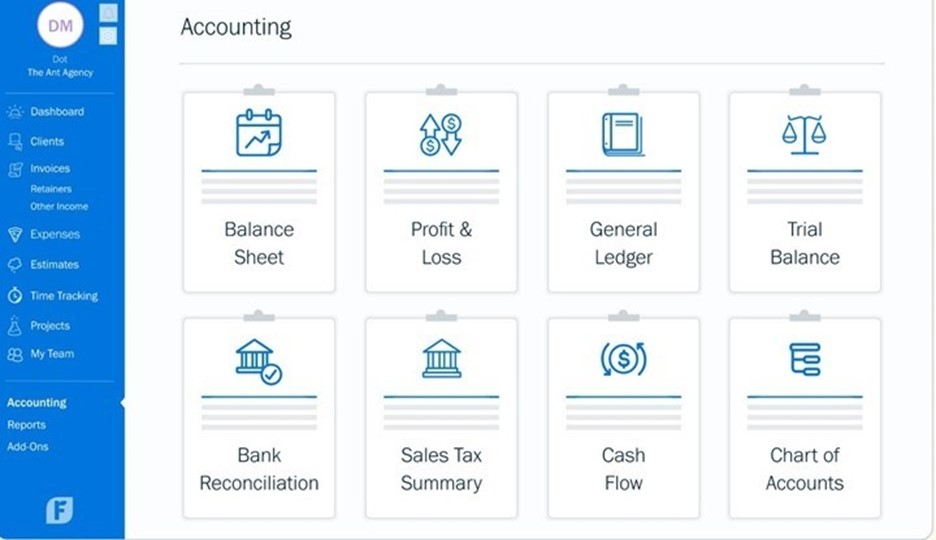 FreshBooks Dashboard